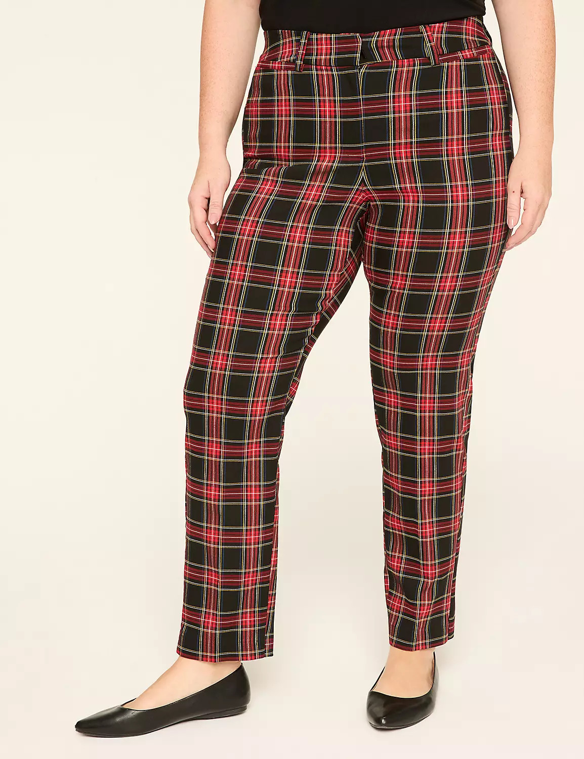 4-Season Plaid Slim Ankle Pant | Lane Bryant (US)