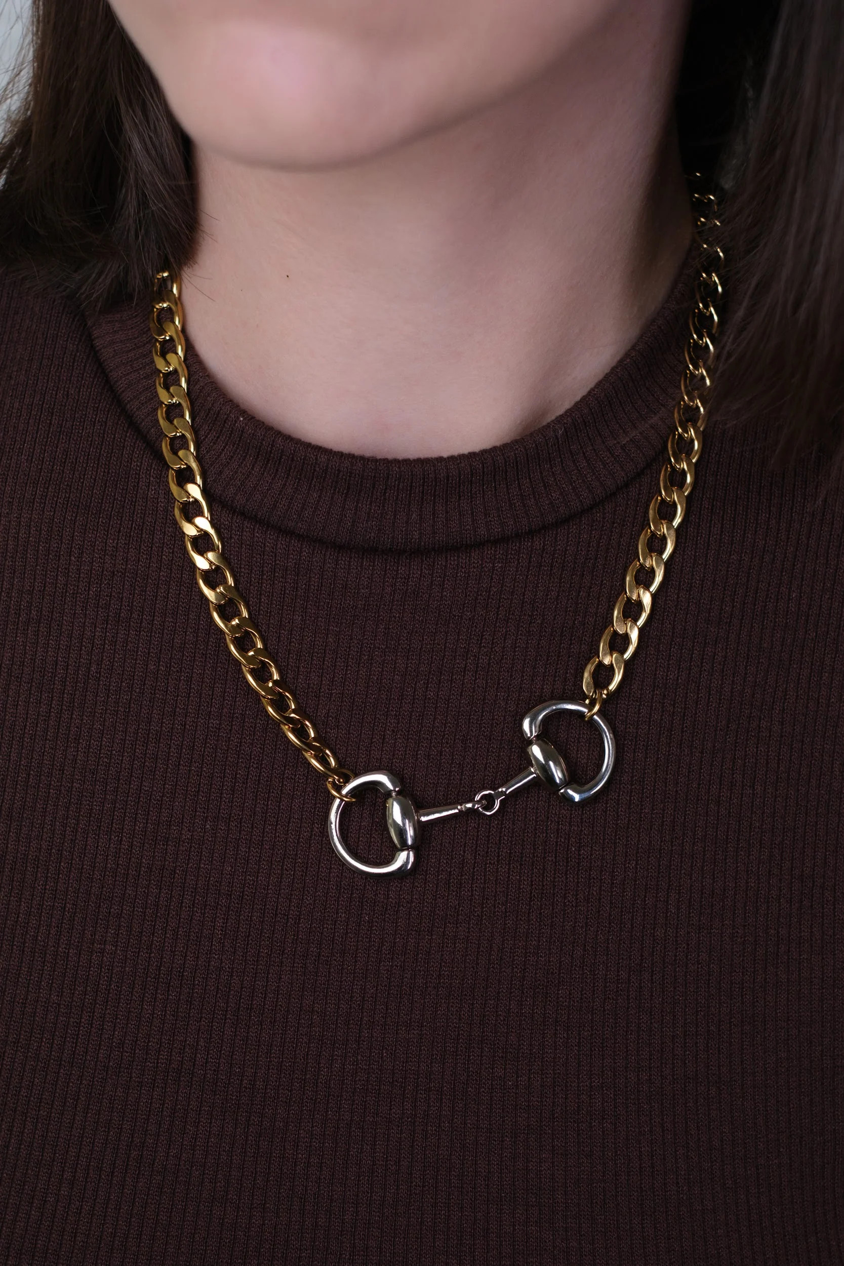 Hold The Reins Horse Bit 316L Stainless Steel Necklace | KC Chic Designs