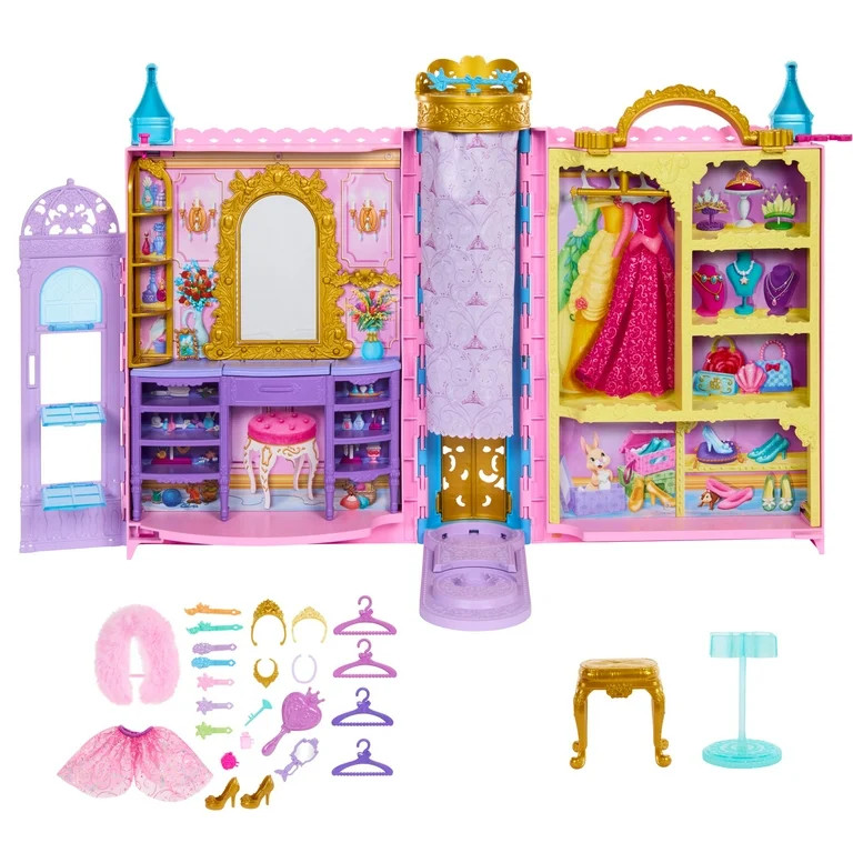 Disney Princess Ready for the Ball Closet Playset with Fashions, Accessories, & Storage | Walmart (US)
