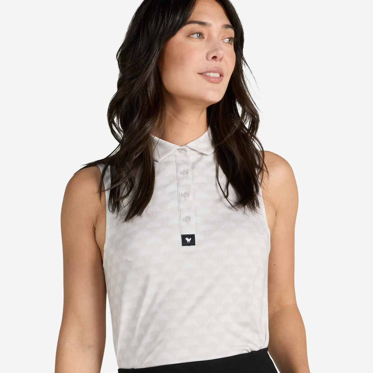 Women's Sleeveless Performance Polo - Palm Shadows | Bad Birdie Golf