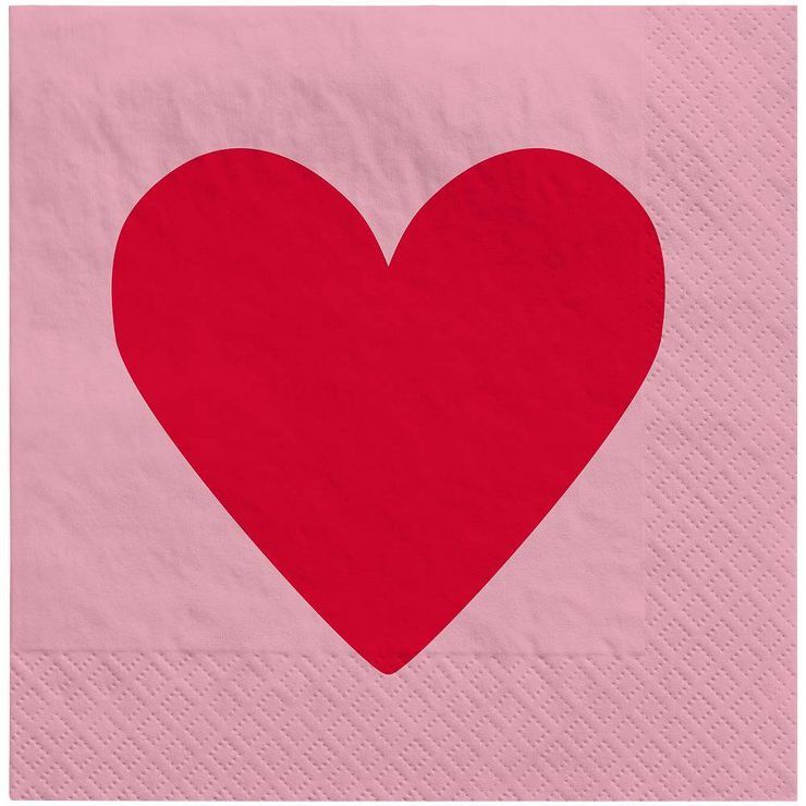 30ct Valentines Heart Beverage Napkins - Spritz™ | Target