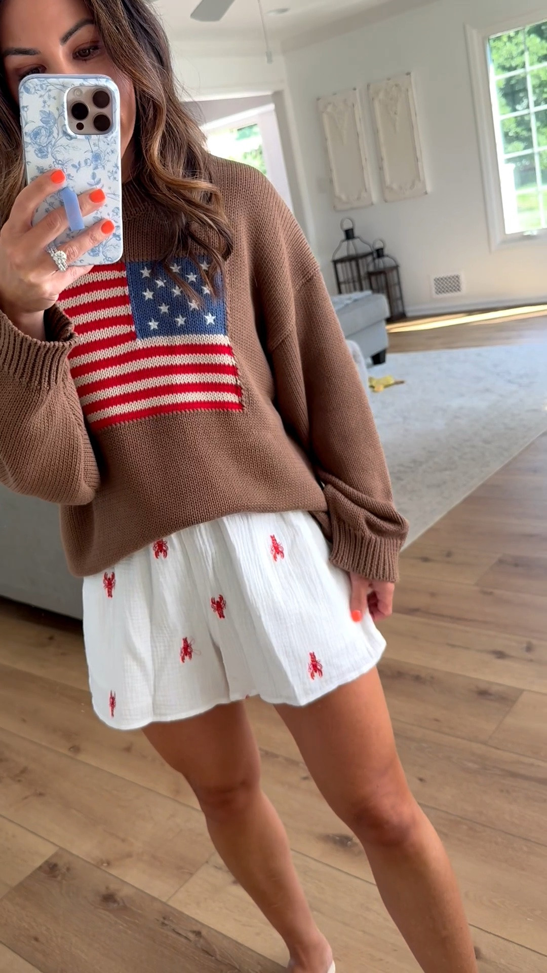 Code FAVS50 for 50% off at Social Threads. Small lobster shorts. Small flag sweater.

#LTKOver40 #LTKSaleAlert