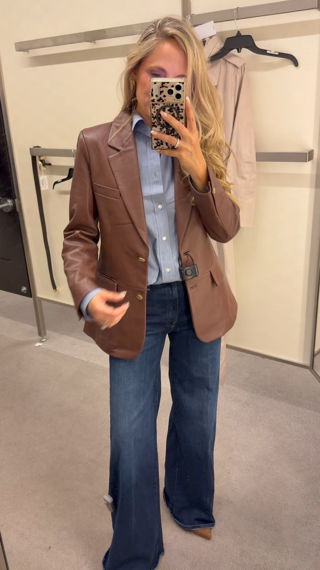 Nsale leather blazer that is just stunning. It’s true size.

#LTKgrwm #LTKOver40 #LTKSaleAlert