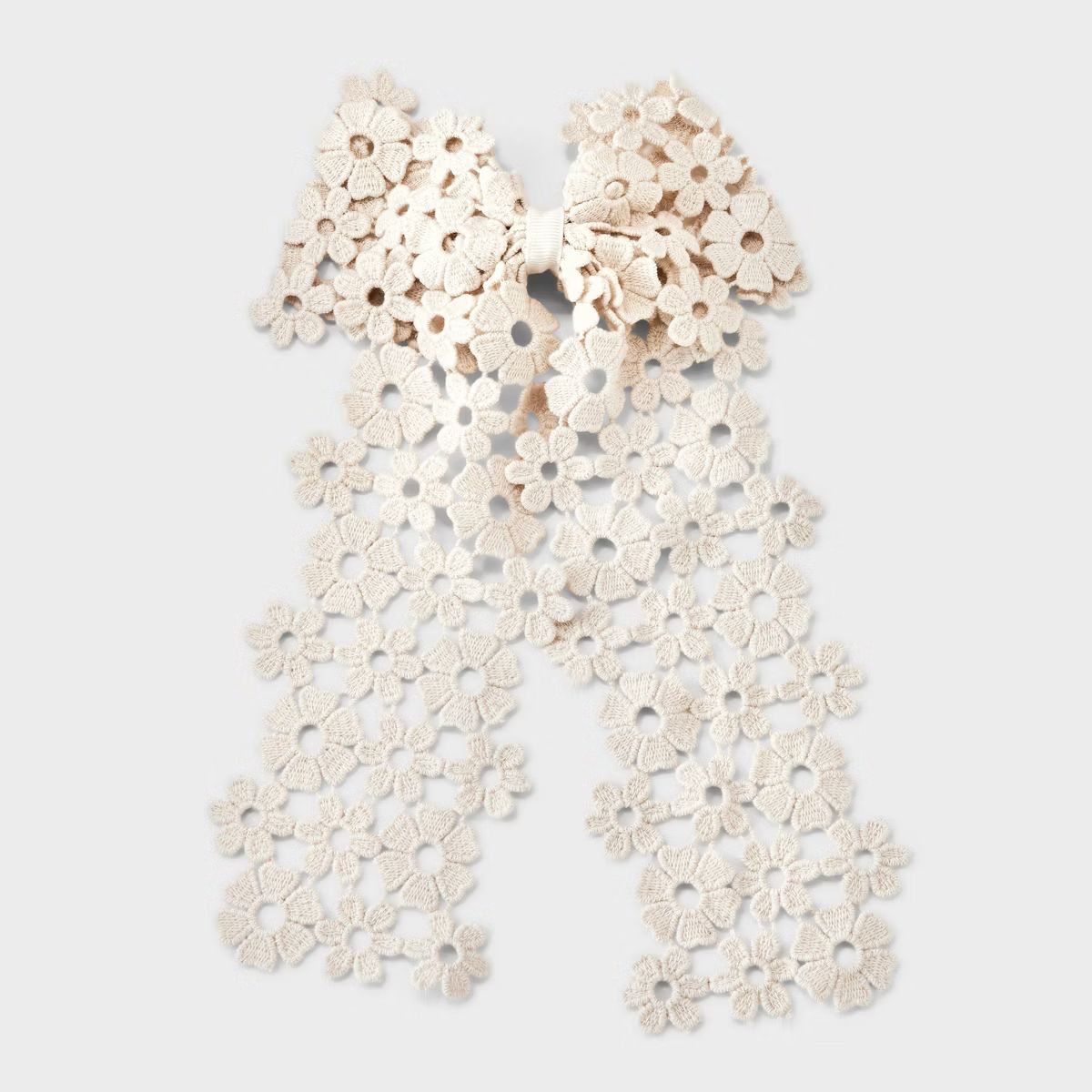 Crochet Flower Hair Bow Barrette - Wild Fable™ Ivory | Target