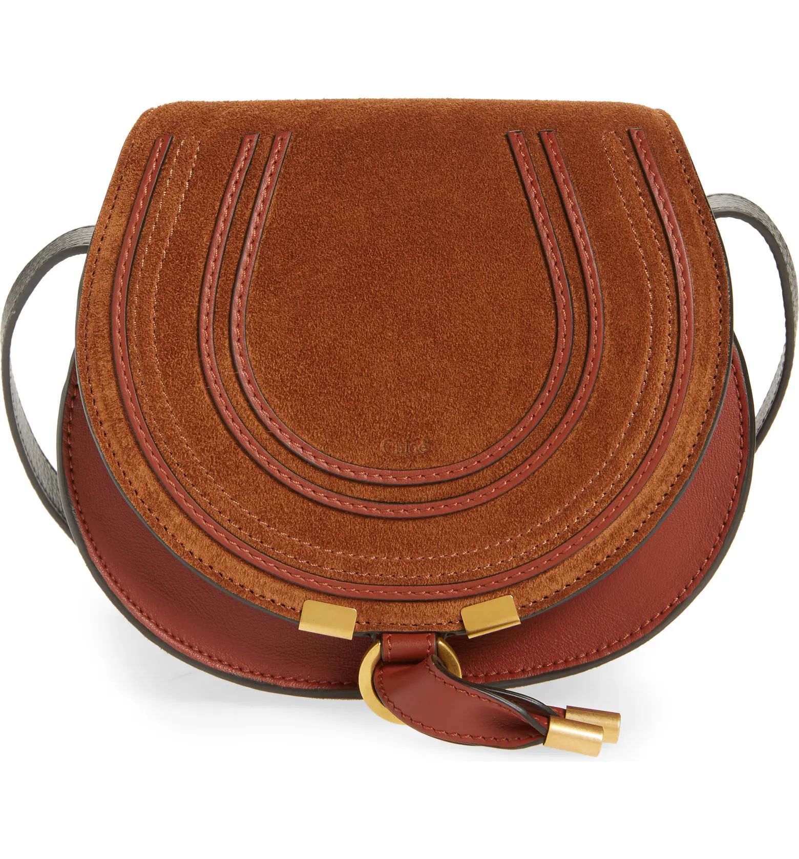 Chloé Small Marcie Suede & Leather Crossbody Bag | Nordstrom | Nordstrom