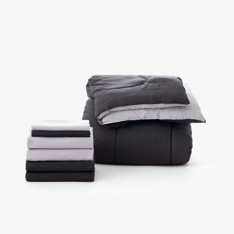 30-Piece Dean's List Dorm Room Bundle in Black and Gray, Twin XL Comforter Set Including Bonus Ma... | Walmart (US)