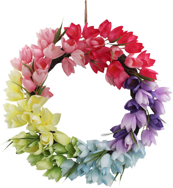 Celebrate Together™ Easter Folk Patterned Bunny With Faux Flowers Table Decor | Kohl's