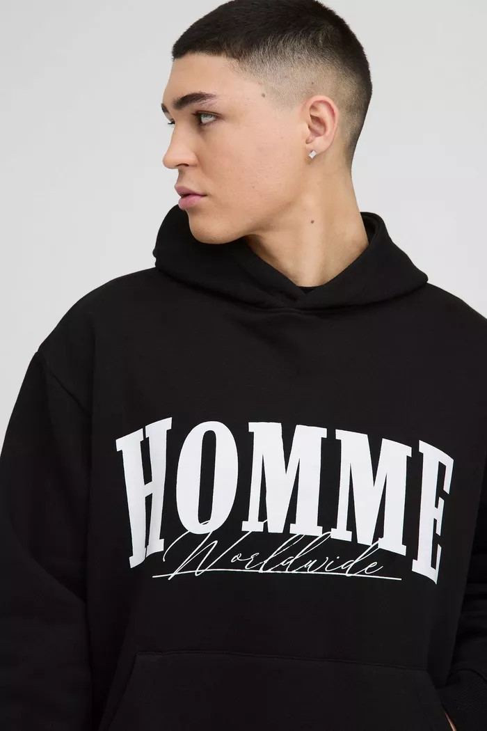 Oversized Boxy Homme Hoodie | boohoo (US & Canada)