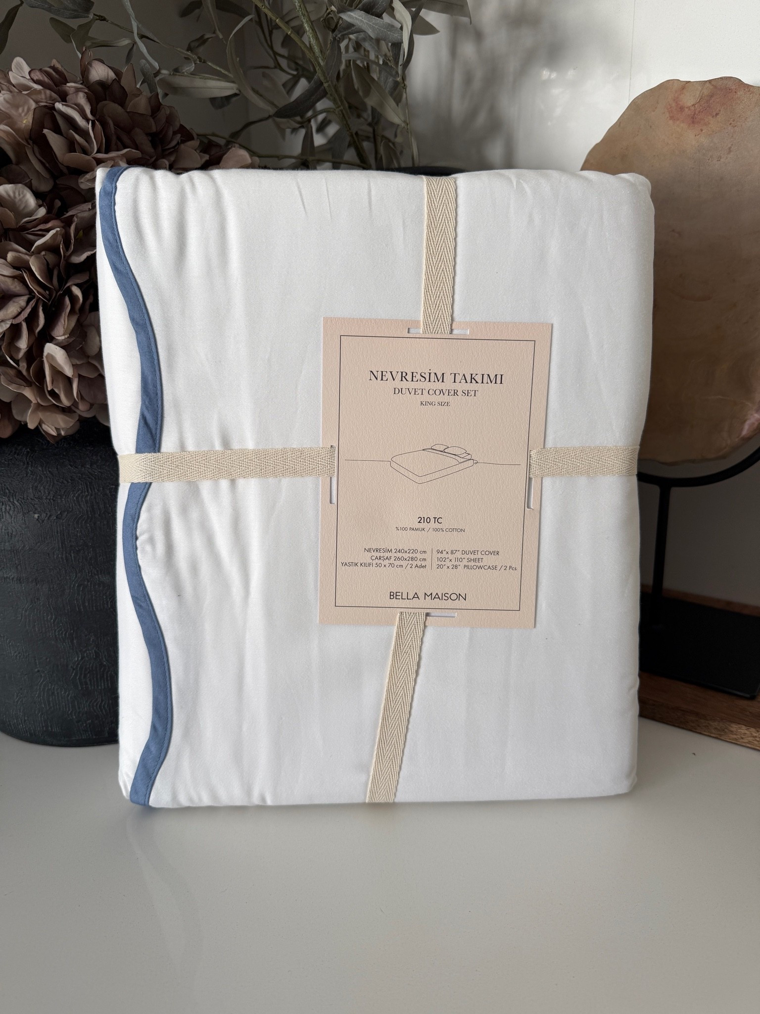 Bella Maison Scallop Cotton Duvet Set