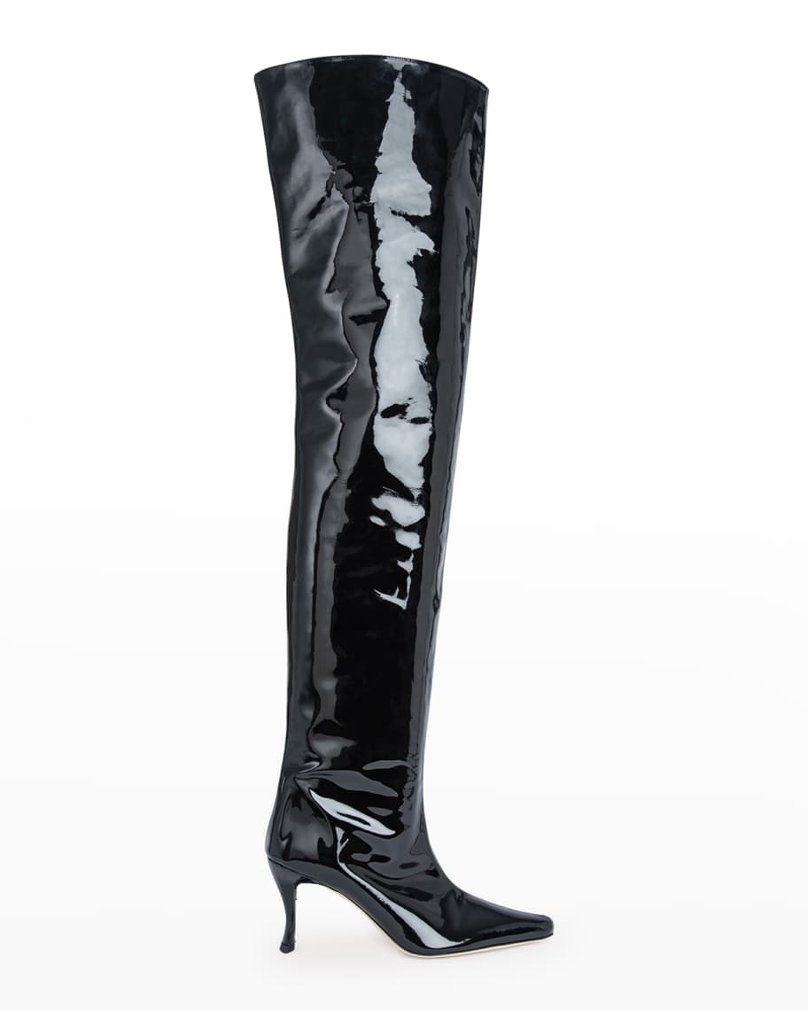 BY FAR Stevie Patent Over-The-Knee Boots | Neiman Marcus