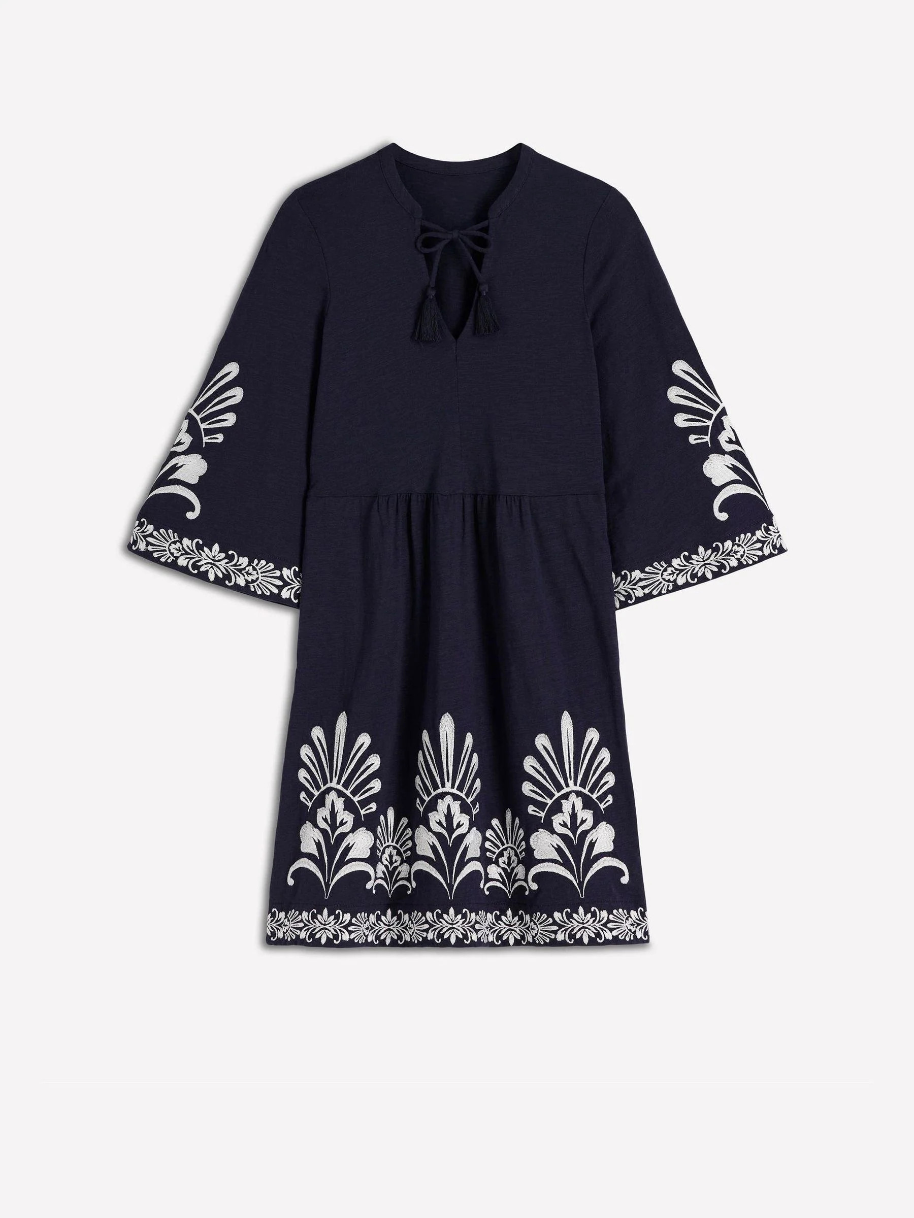 Boden Boden Blue Short Kaftan Jersey Dress | Next US