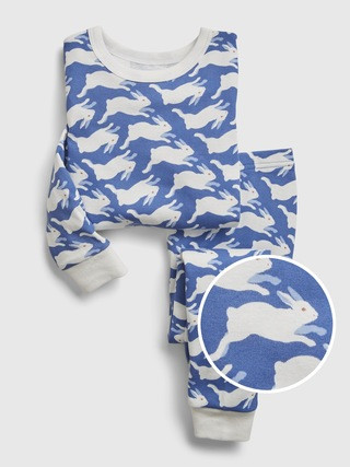 babyGap 100% Organic Cotton Bunny Print PJ Set | Gap (US)