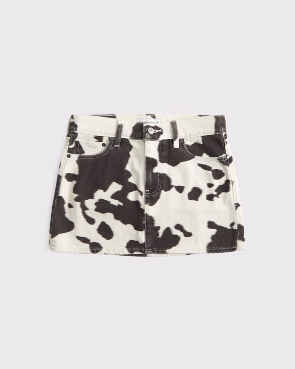 Mid Rise Denim Mini Skirt | Abercrombie & Fitch (US)