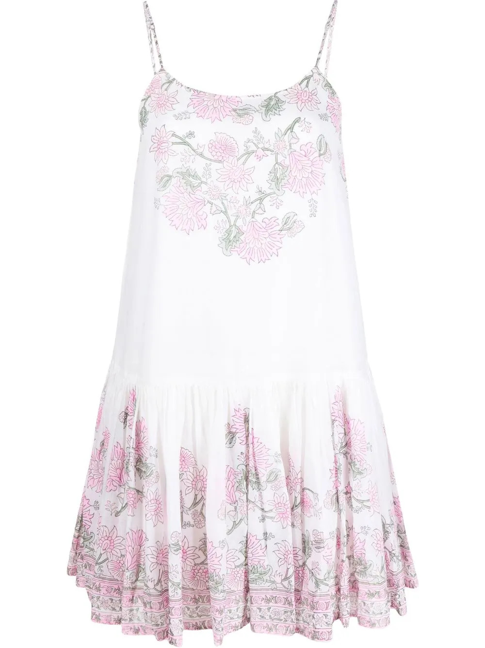 Juliet Dunn Sleeveless Floral Pattern Flared Dress - Farfetch | Farfetch Global