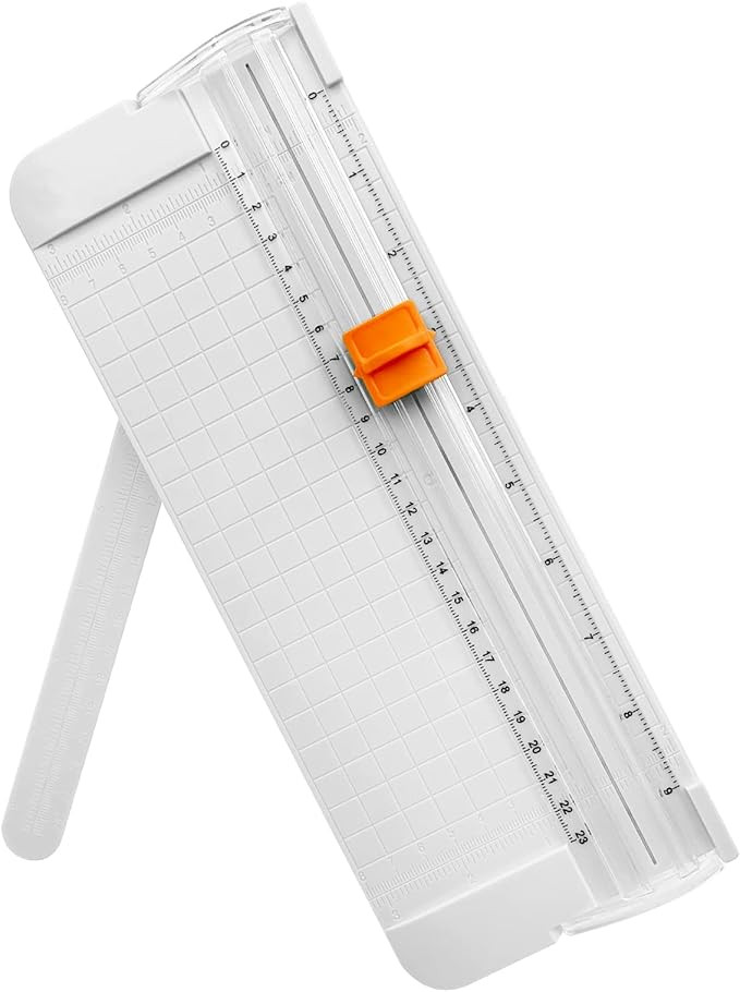 Paper Cutter, A4 Paper Trimmer with Security Safeguard & Side Ruler Portable Straight Edge Cutter... | Amazon (US)