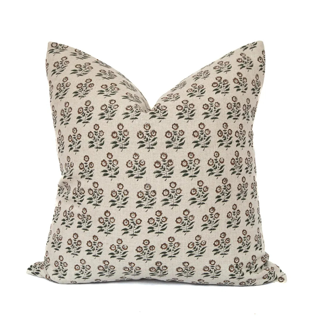 Teagan-hand Block Print Designer Pillow Cover - Etsy | Etsy (US)