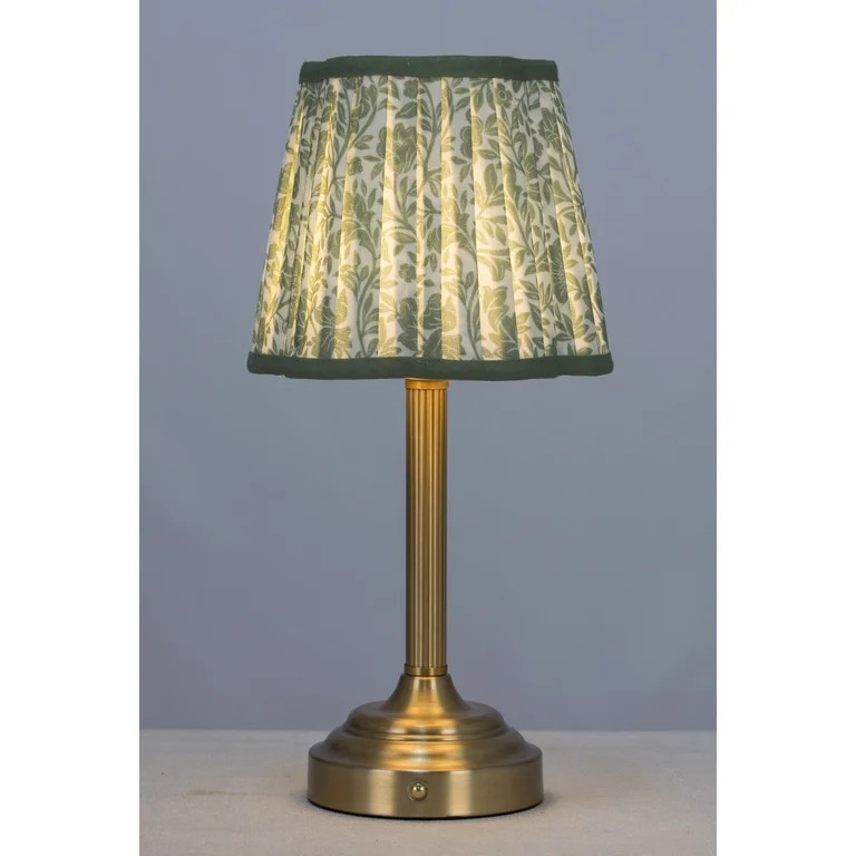 Better Homes & Gardens 13"  Rechargeable Portable Lamp with Floral Shade | Walmart (US)