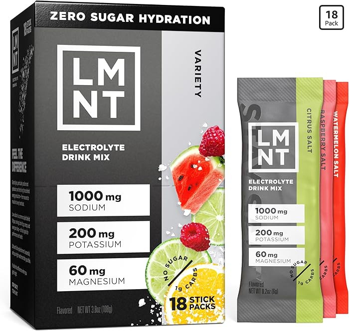 LMNT Zero Sugar Electrolytes - Variety Pack Bundle | Drink Mix | 18-Count | Amazon (US)