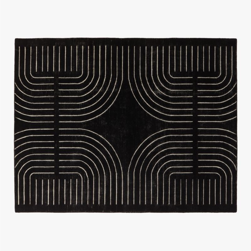 Asti Modern Hand-Tufted Black and White Area Rug 9'x12' + Reviews | CB2 | CB2