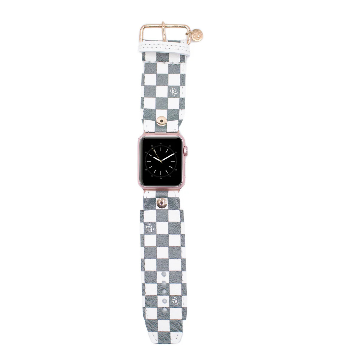 Charcoal Grey Mini Checks Sivella Watchband | Sparkl