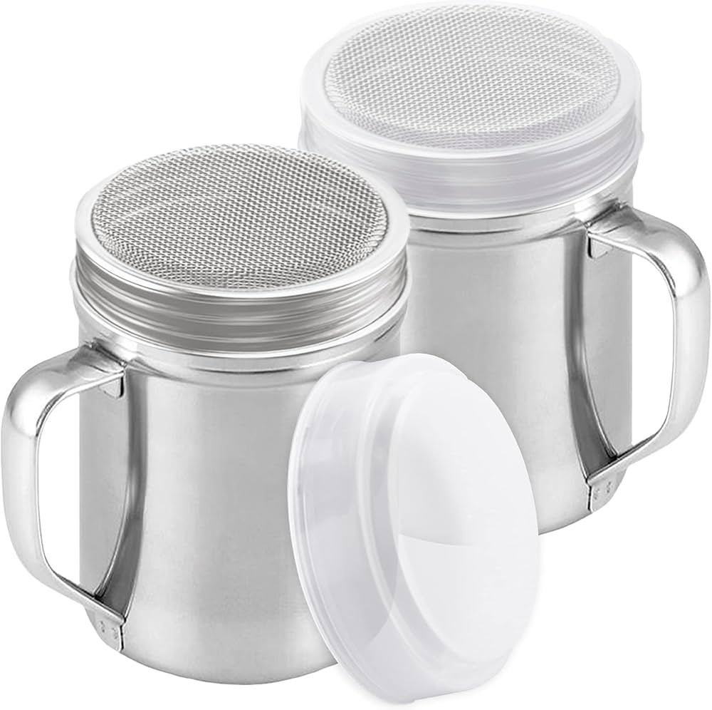 CUSINIUM Powdered Sugar Shaker Duster - With Handle - Cinnamon Shaker For Coffee Bar - Fine Mesh ... | Amazon (US)