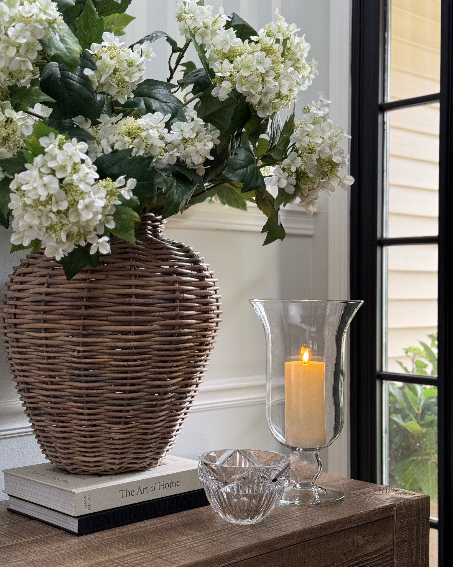 The entry way…neutral layers, timeless details and effortless warmth. Calm meets curated.

I recently added a few new pieces to my console. A crystal bowl that was a wedding gift, so many years ago it’s now considered vintage. 😂 A pedestal vase that I’m currently doubling as a faux candle holder and a heavenly scented candle, that was an early Mothers Day gift

#LTKMothersDay #LTKHome #LTKSaleAlert
