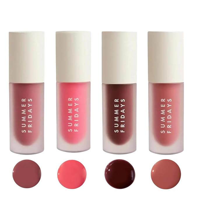 Summer Fridays Dream Lip Oil Set - High Shine, Non-Sticky, Skin Care Infused Tinted Lip Gloss Oil... | Amazon (US)