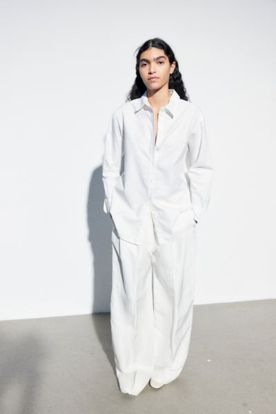 Oxford Shirt - White - Ladies | H&M US | H&M (US + CA)