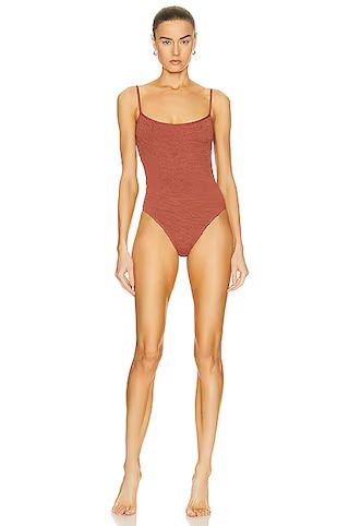 Bond Eye Low Palace One Piece Swimsuit in Terracotta Tiger | FWRD | FWRD 