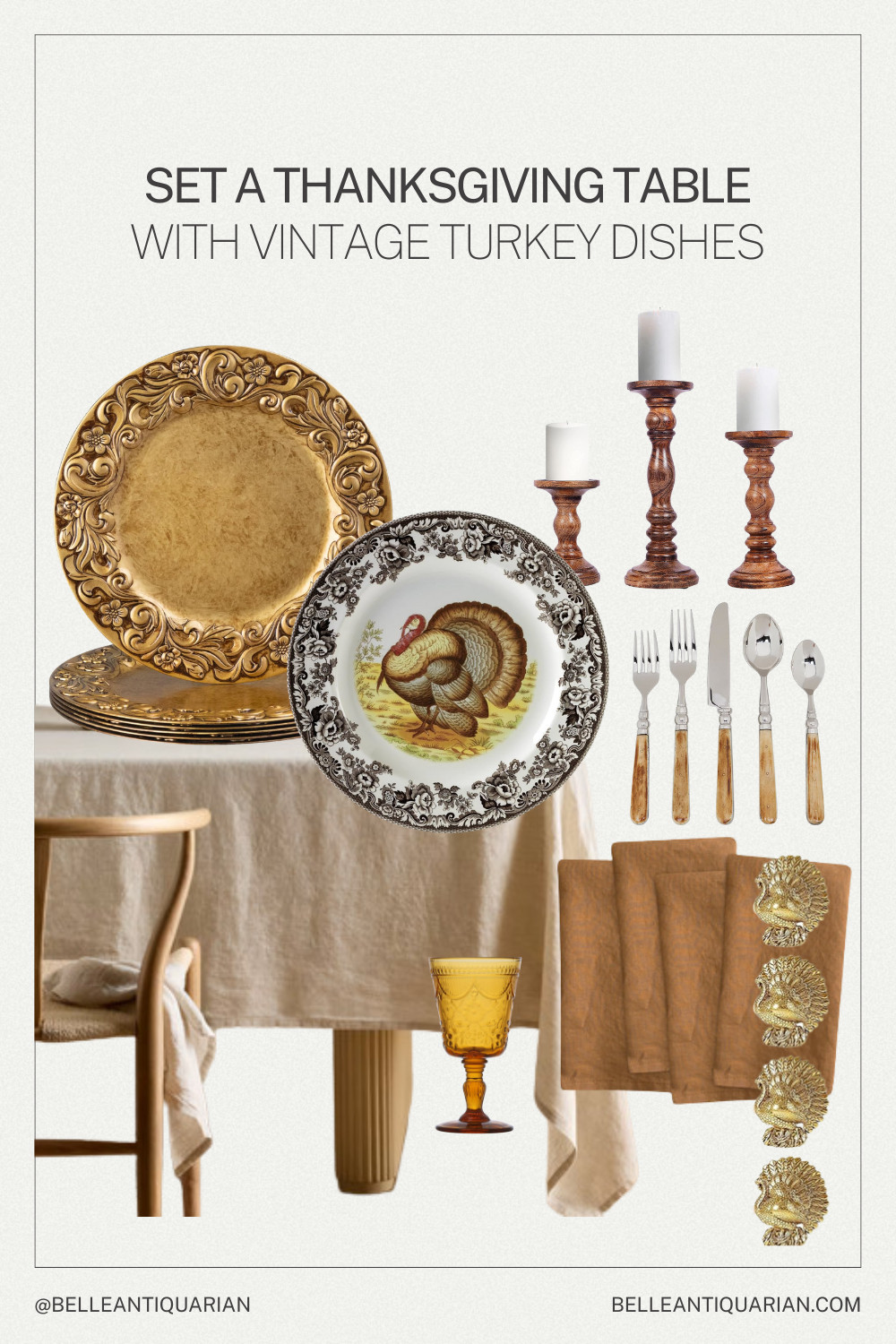 Warm, Collected, and Timeless
Golden tones, vintage turkey china, and wood details give this Thanksgiving table its effortless Southern charm. Every item — from the glassware to the napkin rings — is linked so you can bring this classic look to life.

Tap to shop the pieces that make this table glow. 

 #LTKHoliday #LTKSeasonal #LTKHome