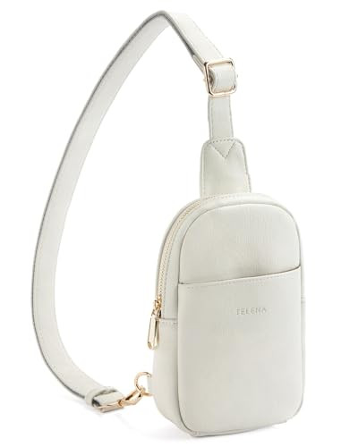 Telena Crossbody Bags for Women Leather Cross Body Sling Bag for Woman Travel White | Amazon (US)