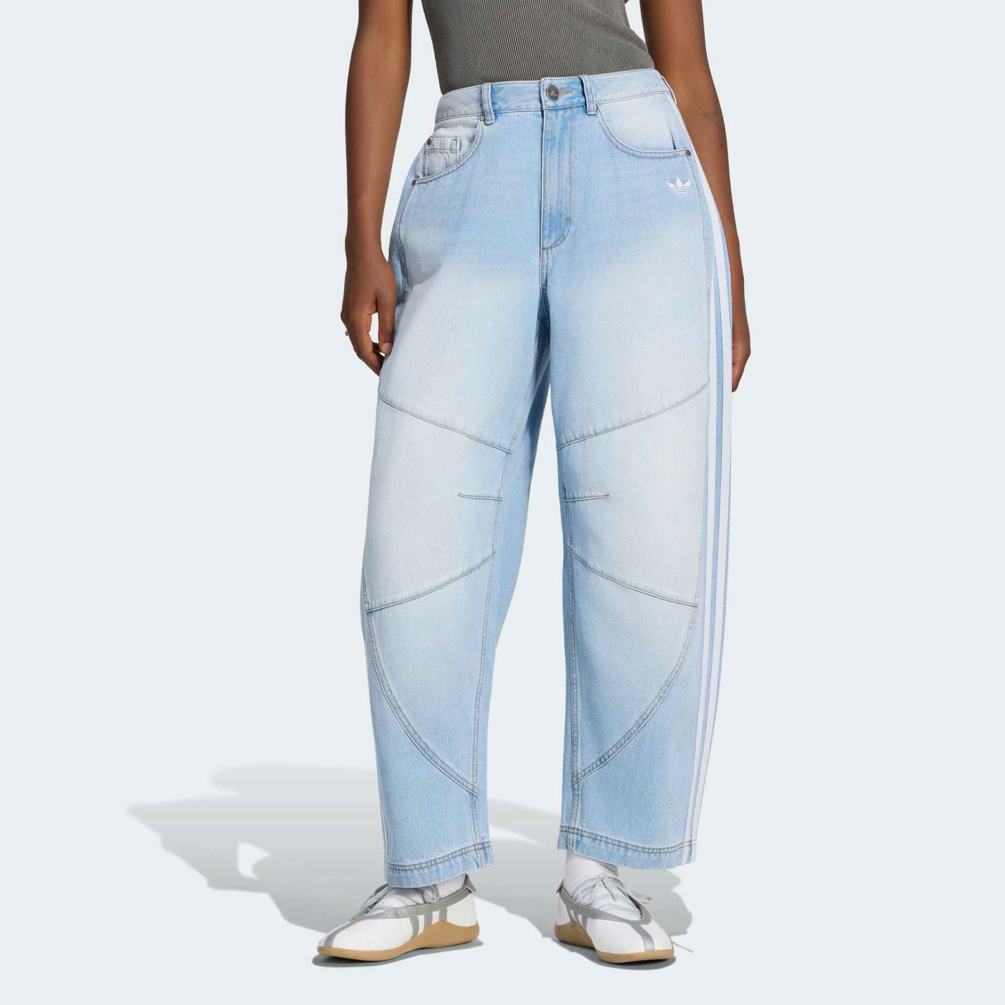 adidas Originals Women's Denim Barrel Pants, Size 28, Indigo Denim | DICK'S Sporting Goods