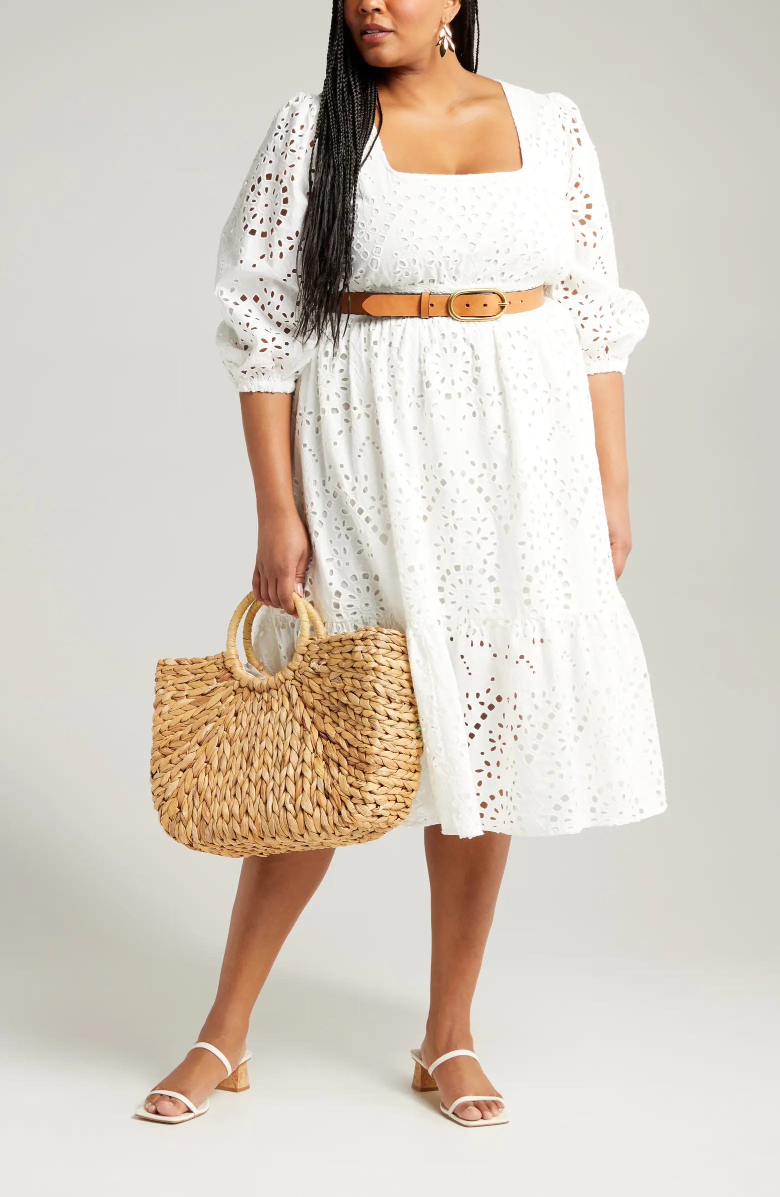 Matching Family Moments Cotton Eyelet Midi Dress | Nordstrom