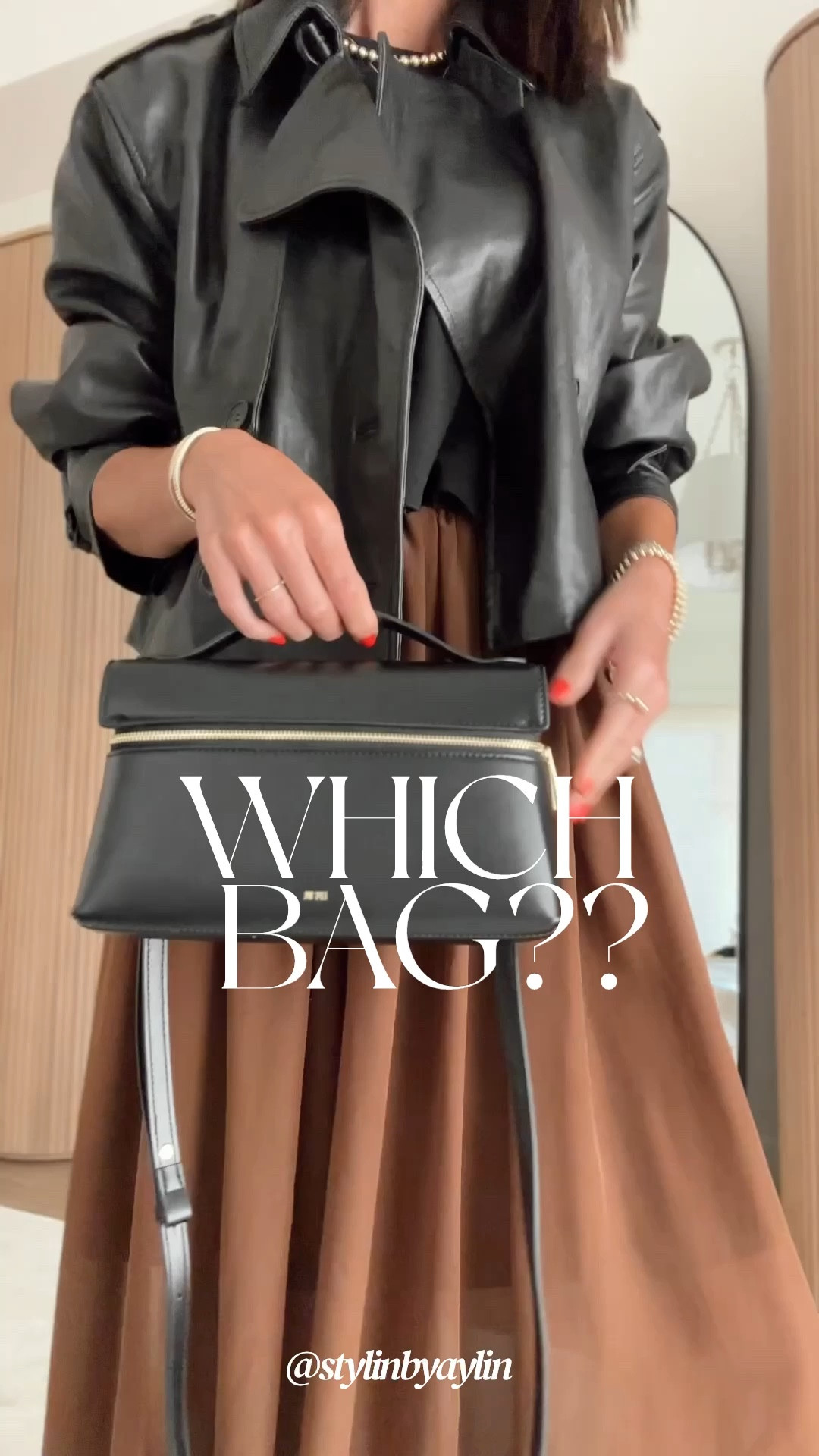 Which bag?? Couldn’t decide what bag I like the best with my look 👀 btw I’m just shy of 5-7 wearing the size medium shirt and small jacket 

#LTKFindsUnder50 #LTKStyleTip #LTKFindsUnder100