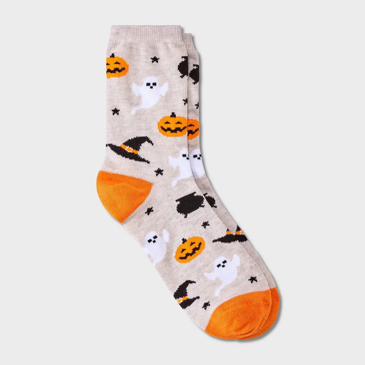 Women's Halloween Icons Crew Socks - Hyde & EEK! Boutique™ Oatmeal Heather 4-10 | Target