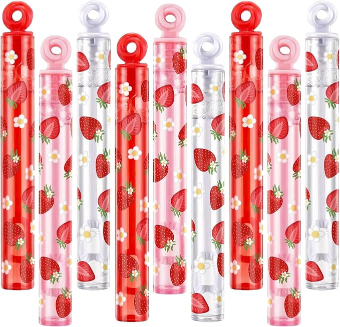 32 Pcs Strawberry Bubble Wands Sweet Berry Bubble Wand for Party Favors Adult Summer Activity Bir... | Amazon (US)