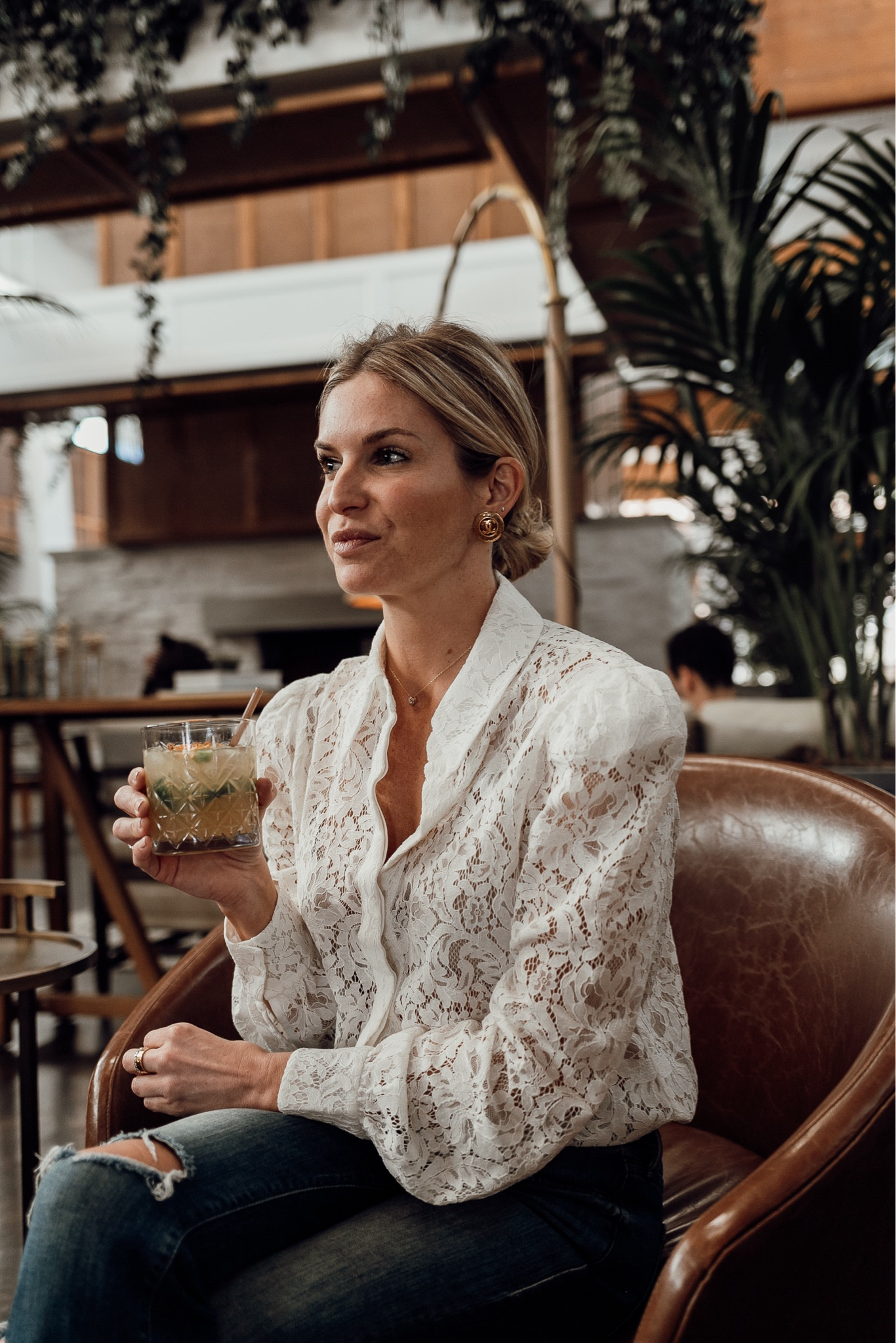 Scottsdale look 🤍 white lace long sleeve top, jeans and similar earrings 

#LTKworkwear #LTKSeasonal #LTKstyletip