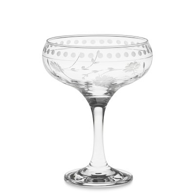 Vintage Etched Coupe Glasses | Williams-Sonoma