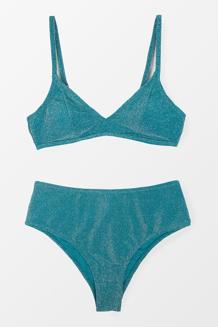 Estelle Shimmery Back Hook Bikini | Cupshe
