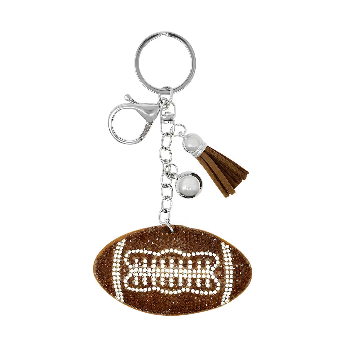Wrapables Crystal Bling Key Chain Keyring with Tassel Car Purse Handbag Pendant, Football | Target