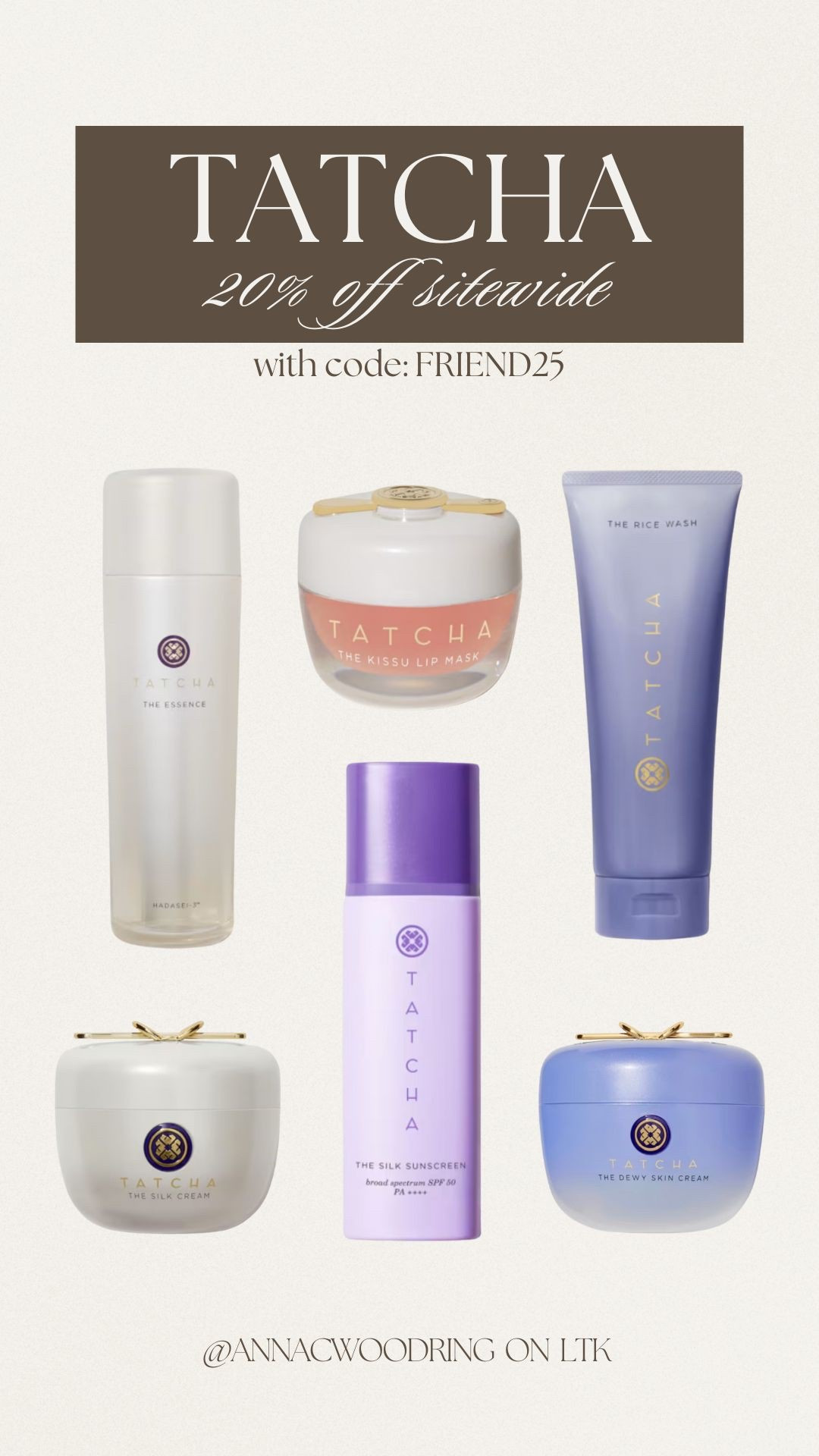 20% off sitewide with code: FRIEND25

#LTKU #LTKBeauty #LTKSaleAlert