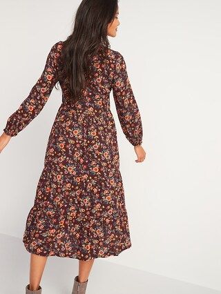 Women / DressesPrinted Tiered Midi Swing Dress for Women | Old Navy (US)