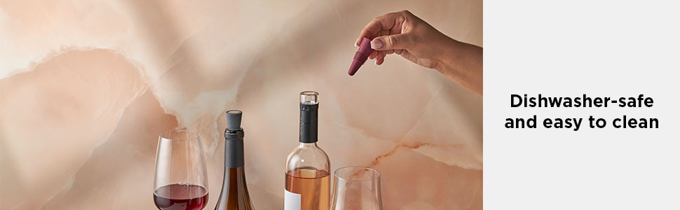 Rabbit Wine and Beverage Bottle Stoppers with Grip Top (Blue, Set of 2) | Amazon (US)