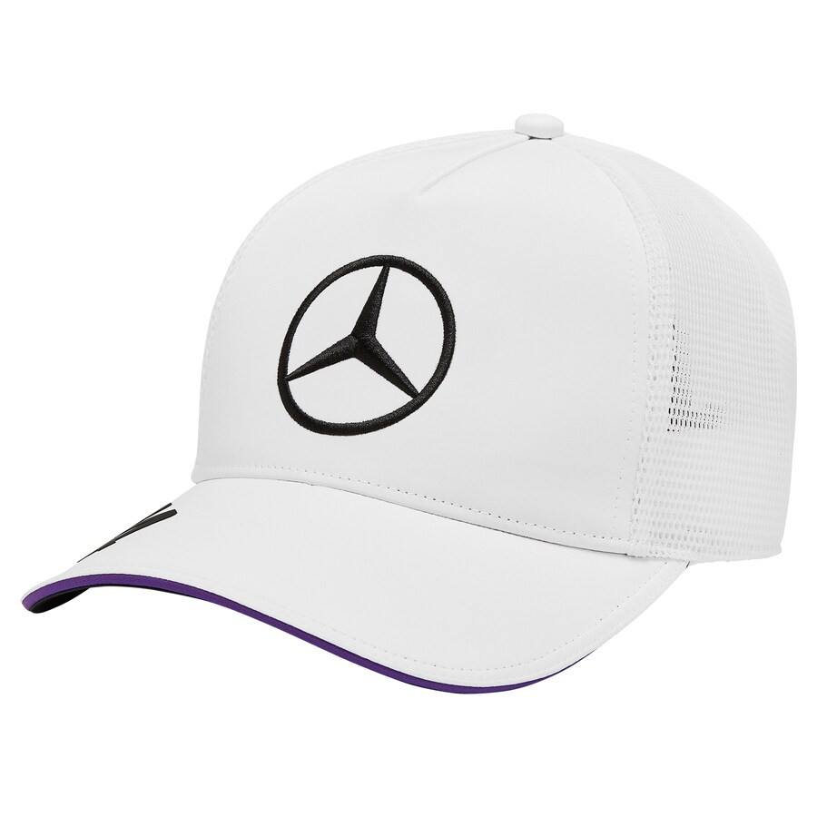 Lewis Hamilton Mercedes Mercedes-AMG Petronas F1 Team Replica Driver Trucker Adjustable Hat - Whi... | Fanatics