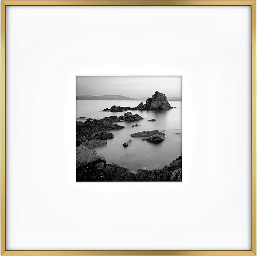 MCS Master & Co. Foundry Metal 18x18 Matted Picture Frame with 8x8 Photo Display, Brass Vertical ... | Amazon (US)