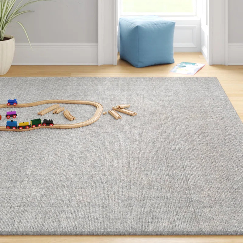 Dingman Hand-Tufted Wool Gray Area Rug | Wayfair North America