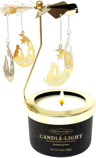 Birthday Gifts for Women,New Job Gift for Women,Rotatable Cat Candle Gift,Unique Candle Gifts for... | Amazon (US)