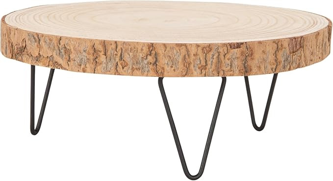 Creative Co-Op Large Paulownia Wood Pedestal with Metal Legs | Amazon (US)