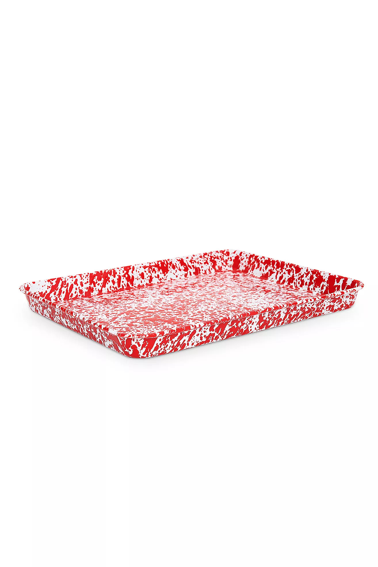 Crow Canyon Home Splatter Enamelware Rectangle Tray | Anthropologie (US)