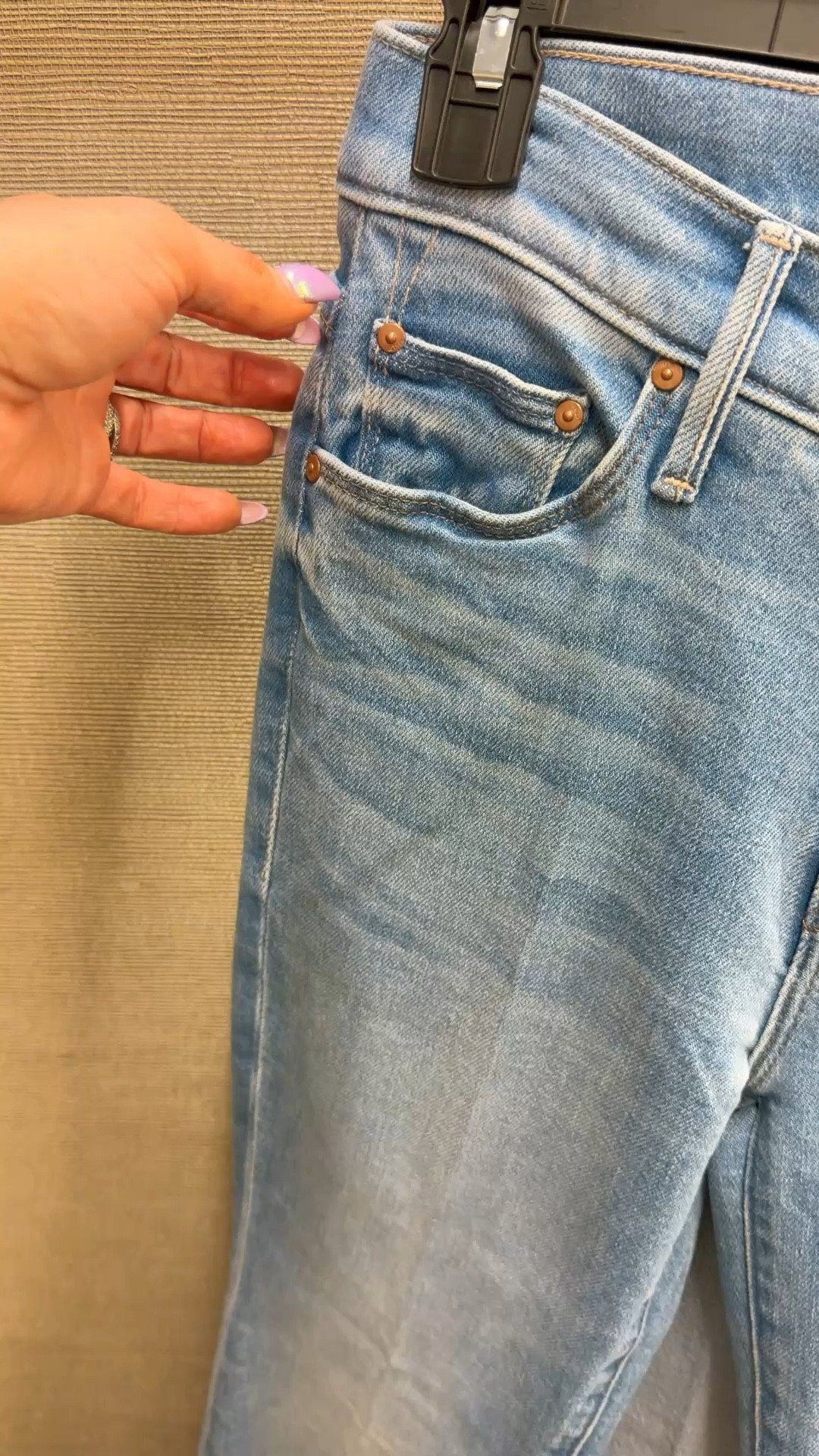Mother denim try on 